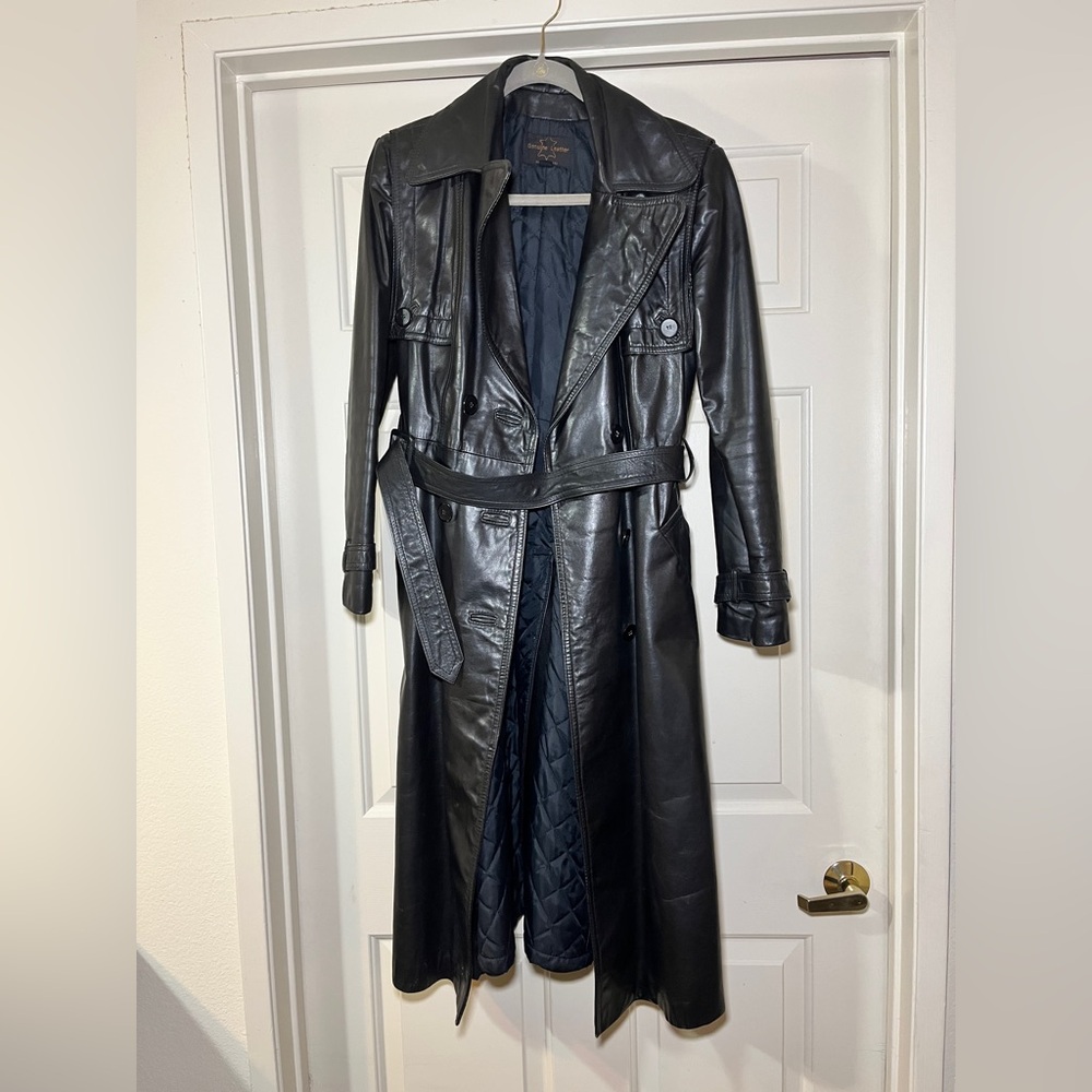GENUINE LEATHER TRENCH COAT 🧥